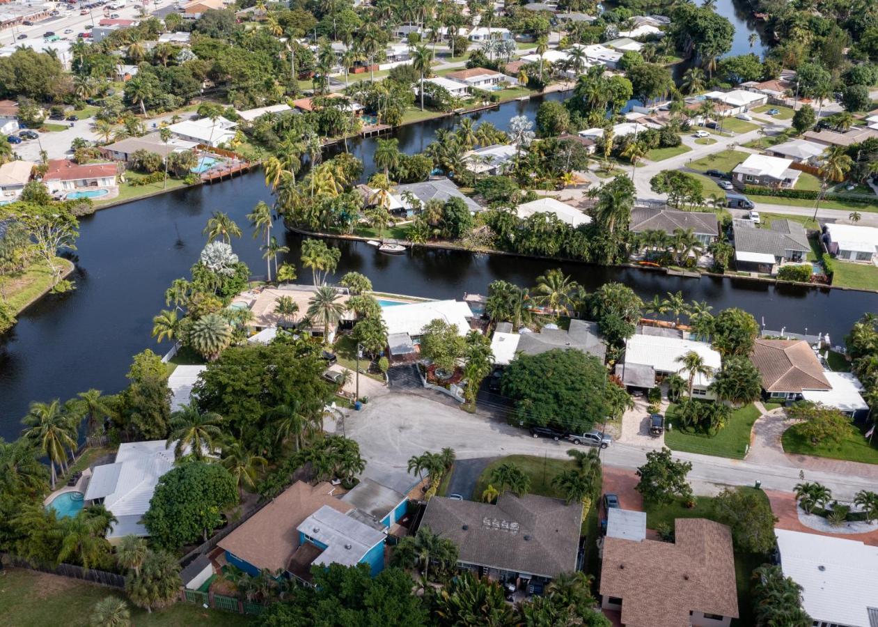 Central Waterfront Villa Salt Wtr Pool Near Beach Fort Lauderdale Exterior photo