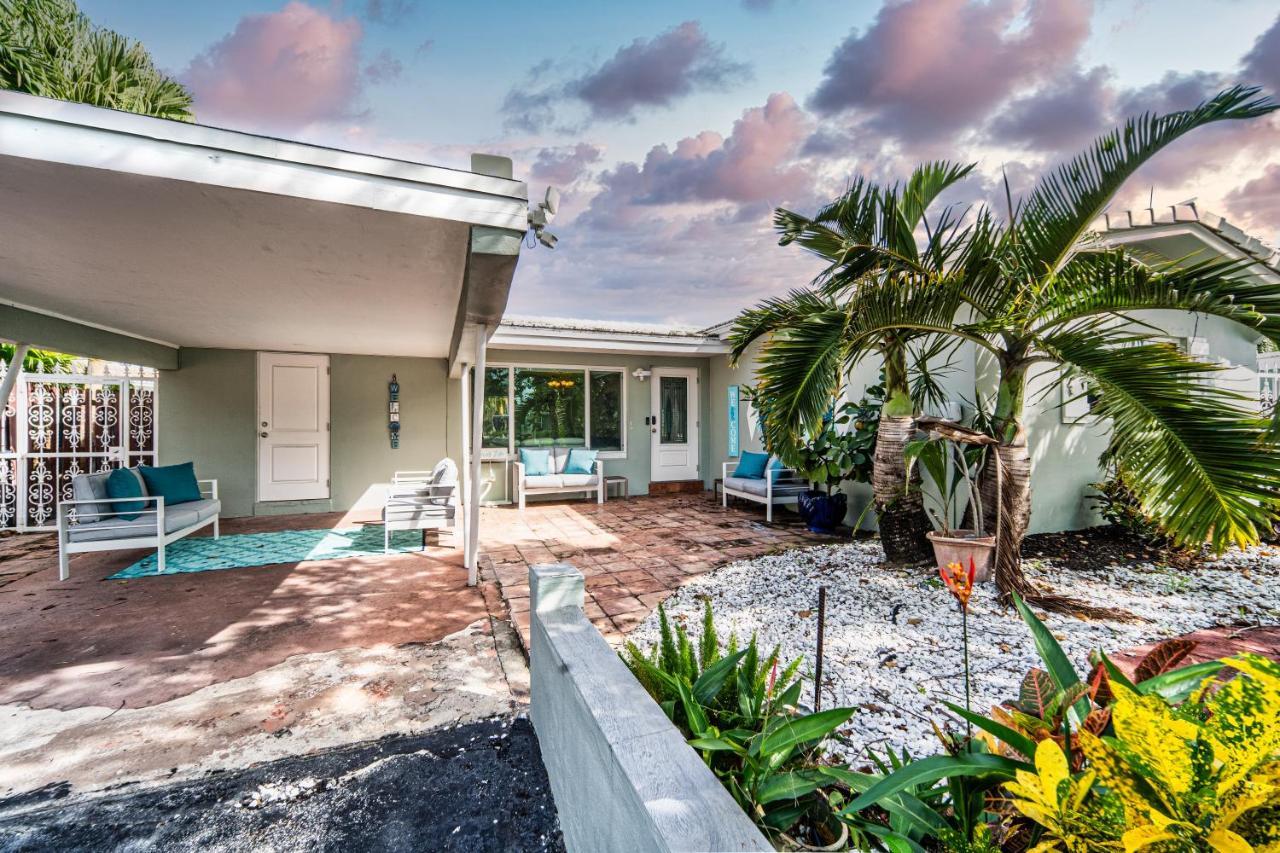 Central Waterfront Villa Salt Wtr Pool Near Beach Fort Lauderdale Exterior photo